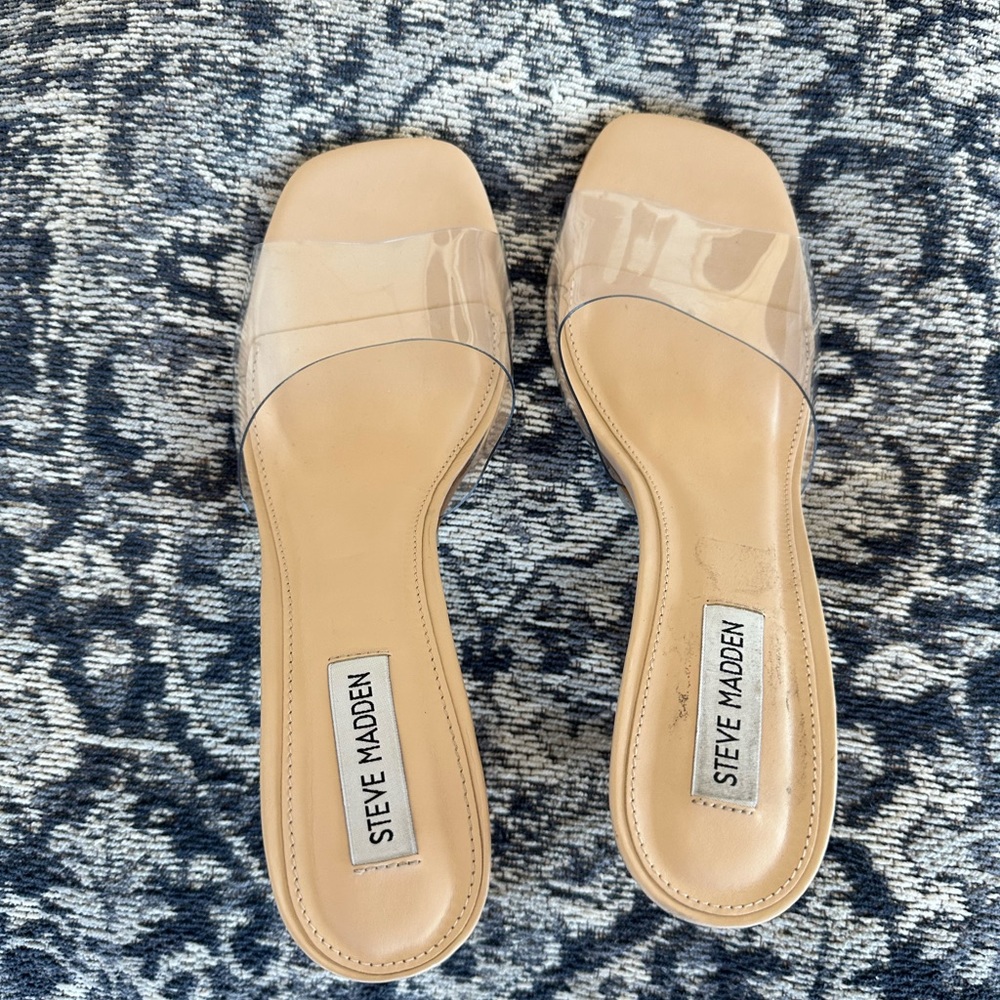 Steve Madden clear heels